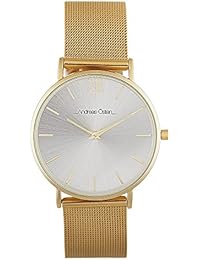 Reloj Female Andreas Osten movimiento cuarzo reloj plata 36 mm y pulsera dorado malla ao-254