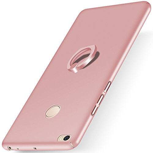 XMT Xiaomi Mi Max 2 6 44  Funda PC Hard Gel Funda Con Ring Stand Protective Case Cover para Xiaomi Mi Max 2 Smartphone  Rosa Claro 