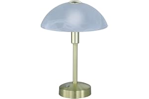 TRIO LIGHTING FOR YOU Trio Leuchten Lampa stołowa LED Donna 525790108, metal mosiądz matowy, szkło alabastrowe białe, w zestawie 4 W LED, 4-krotny ściemniacz dotykowy