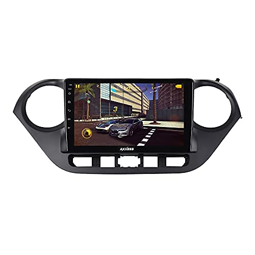 Axxess Android 9.0 Touchscreen Double in car Stereo Player with Navigation/GPS/WiFi/Bluetooth/ful hd 1080p (2gb/16gb ROM) Compatible for Hyundai i 10 Grand
