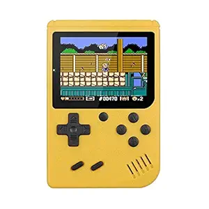 Case Creation Handheld 400 in 1 Sup Game Box Video Game Box with Super Mario,Contra,Turtles and Other 400 Games for Kids Boys Girls Toys Gift Festival Indoor Games (Premium Kids Yellow Video Game)