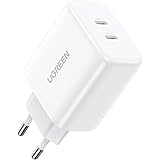 UGREEN 20W+20W Caricatore Doppio USB C, Caricabatterie USB C 40W Power Delivery Compatibile iPhone 14/13/12 Pro Max Mini, Pix