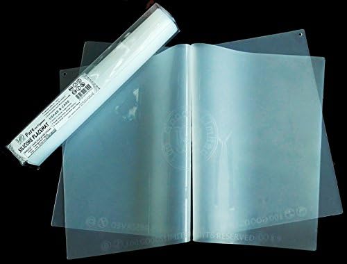 100 Goods 100% One-Piece Food graded Silicone Made From Fumed Silica Zero pigment All-weather Placemat , 11.4 x 16.1 x 0.03", Set of 2 Transparent