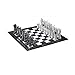 Produktbild Yougou01 Internationales Schach, tragbares, schlankes, minimalistisches Schachspiel, Outdoor-Reisen können Schach tragen + Kleine Geschenke senden, Weiß + Schwarz Schöne textur ( Color : White+black )
