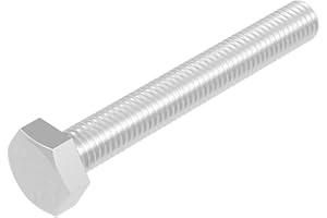 SECCARO vite esagonale M8 x 60 mm, acciaio inox V2A VA A2, DIN 933/ISO 4017, esagono esterno, 20 pezzi