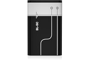 QUZMOIIS 1 Stück BL-5C Akku, 3,7V Wiederaufladbare Ersatzakku mit Hoher Kapazität für Nokia 6230 6330 6263 6267 6270 6555 6600 6030 6670 6680 6681 6820 1100 1600 2300 2310 2600 2610 2626 3100 3650 3660