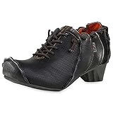  TMA MAIA Damen Stiefeletten Ankle Boots Leder Vintage Schuhe 174923 Schwarz 38 Scarpe Vita