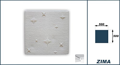 10 m2 Deckenplatten Styroporplatten Stuck Decke Dekor Platten 50x50cm, ZIMA - 3