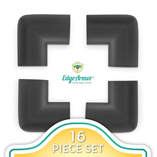 Edge Armor Corner Protectors - 16 Piece Value Pack Black