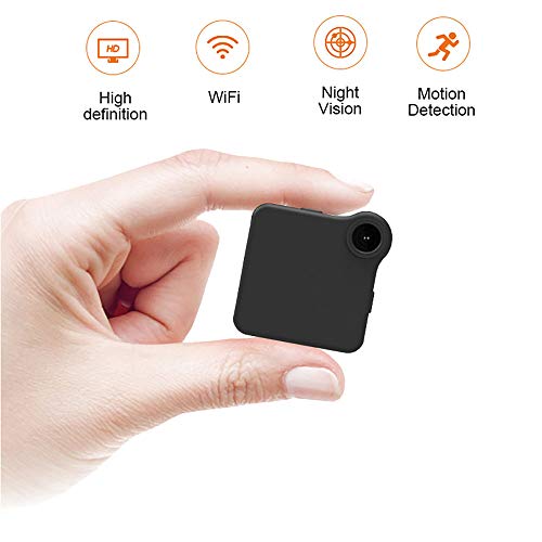 Preisvergleich Produktbild Hofet Mini Kamera 1080P Wireless Überwachungskamera mit Bewegungserkennung und Infrarot Nachtsicht Versteckte Compact Kamera Für iPhone / Android Phone / iPad