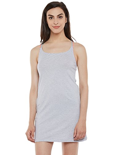 Clovia Women Cotton Striped Short Nighty With A Crisscross Back RS.499 (50.00% Off) - Amazon
