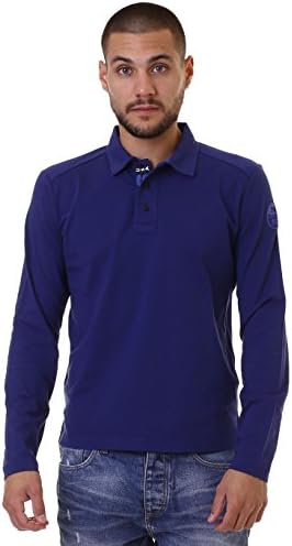 North Sails Men LS with Patch Polo, blue, 3XL
