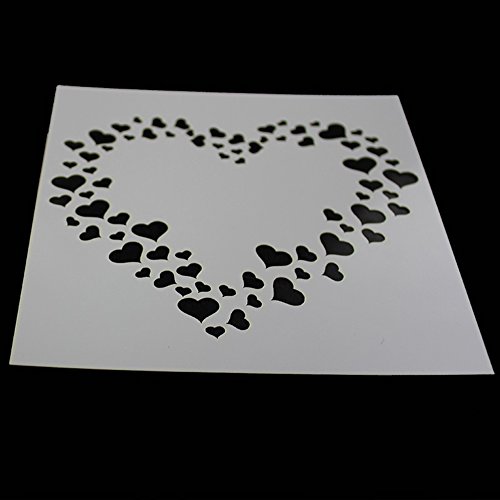 HuntGold ?CK631 Backen Dekoration Liebe Herz Kaffee Milch Kuchen Tassekuchen Schablone Vorlage Form - 5