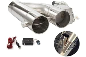 LFDHCN Valvola di Scarico Bypass Versione PRO Telecomando Marmitta Inox 2,5"-63,5 mm doppia Apertura Regolabile Exaust Valve Cut off