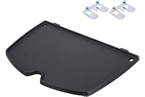 Denmay 6558 32 x 21,8 cm żeliwna płyta do grillowania plancha do grilla gazowego Weber Q100, Q1000, Q120, Q1200