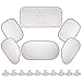 Produktbild WOSON 7 Pcs Autofenster Sonnenschutz Folding Silvering Reflektierende Scheibenabdeckung Set - 1 Frontscheibe + 4 Seitenscheibe + 1 Heckscheibe + 1 Beutel + 12 Saugnäpfen Blocken - Schutz Kinder vor 98% schädlichen UV-Strahlen (Sonnenschutz)