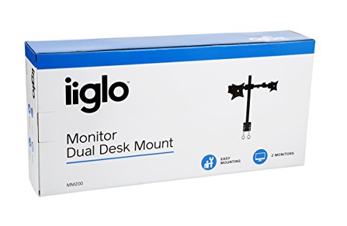 iiglo MM200 Monitorhalterung für 2 Monitore bis 27 Zoll schwenkbar-neigbar - 4