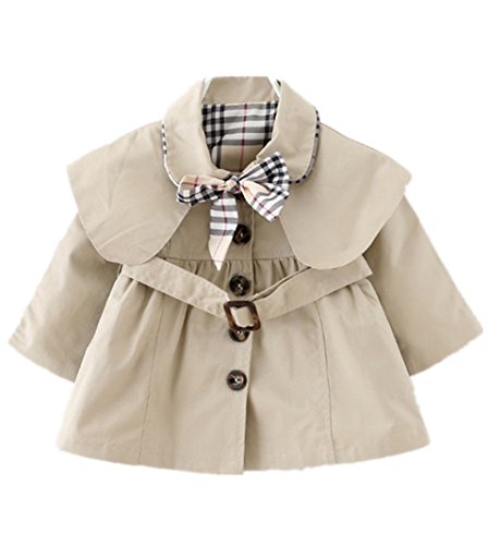 Hangel Baby Girl's Princess Cotton Spring Autumn Outerwear Coat (M / Fit 12-18months, Picture Color)