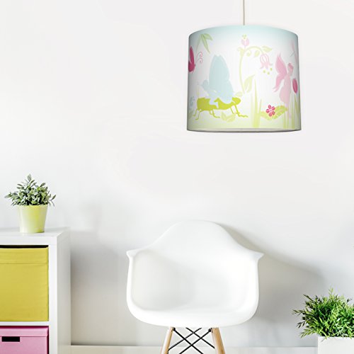 anna wand Lampenschirm LOVELY FAIRIES – Schirm für Kinder / Baby Lampe mit Elfen und Feen in versch. Farben – Sanftes Licht für Tisch-, Steh- & Hängelampe im Kinderzimmer Mädchen & Junge - 3