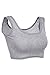 SODIAL(R)Women Sexy Crop Top Sleeveless Tee T-Shirt Vest Tank Top gray