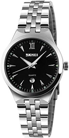 Toopot Womens Watch Unique Analog Quartz Skeleton Automatic Golden Watch with Stainless Steel Bracelet Watch Business Wristwatch (BLACK)