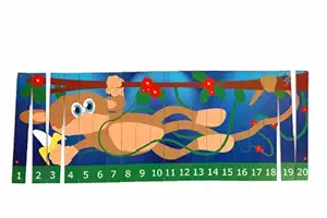 Skillofun Wooden My Long Puzzle - Numbers, Multi Color