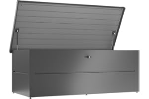 ILESTO Coffre de Jardin Boîte de rangement en acier De Rangement Extérieur - Coffre De Jardin Extérieur Étanche - Malle De Rangement Métal 783L - Idéal pour le Jardin, Autour de la Piscine