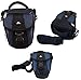 Price comparison product image Case4Life Black/Blue DSLR SLR Bridge Camera Case Bag for Panasonic Lumix DMC- Series inc G70, G80, G85, DMC-GH4, DMC-GH5 FZ62, FZ72, FZ200, DMC-FZ72EB-K, DMC-FZ300, FZ1000EB, FX2000, FZ2500