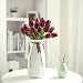 Produktbild Veryhome Künstliche Blumen Gefälschte Blume Tulpe Latex Material Real Touch für Hochzeitszimmer Home Hotel Party Dekoration und DIY Dekor (Weinrot, 10 Stück)