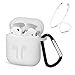 Produktbild fang FANS Stoßfeste Schutzhülle - für Apple AirPods Aufladen Case Silikon Skin Case Schlank + 1 x Kopfhörergurt + hängende Schnalle (White)