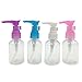 4 PCS 50ML Portable Travel Empty Refillable Bottle Transparent Small Bottles Shampoo Lotion Foam Water Plastic Pressed Pump Spray Bottle Random Color
