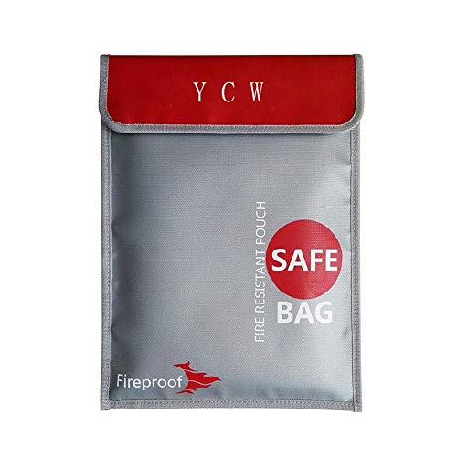 Bolsa Ignífuga Sobres Ignífugos Bolsas de Seguridad Antifuego 28 x 38 cm Bolsas Ignífugas e Impermeables para Guardar Dinero Documentos, Baterias | Alternativa para Caja Ignífuga Pequeña