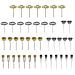 Produktbild Hseamall 42pcs stahldraht rad bürsten messing stahlrad metallbürsten polieren pad buffing rad bürsten gemischte set für rotary - tool silber gold (42PCS Steel Wire Wheel Brushes Mixed Set Gold Silver)
