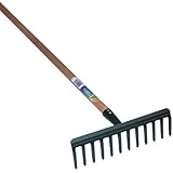 Rastrello 12 denti con manico in legno â€“ Misura 295 mm - Papillon