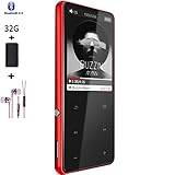 Sotefe 32Go Lecteur MP3 Bluetooth 2.5D Miroir Écran Tactile MP3/MP4 Player Baladeur Super Sonore Haut-Parleur Vidéo FM Radio Enregistrement E-Book Musique Jouer Plus 100H (Soutien Carte à 128G)