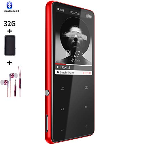 Sotefe® 32Go Lecteur MP3 Bluetooth 2.5D Miroir Écran Tactile MP3/MP4 Player Baladeur Super Sonore Haut-Parleur Vidéo FM Radio Enregistrement E-Book Musique Jouer Plus 100H (Soutien Carte à 128G)