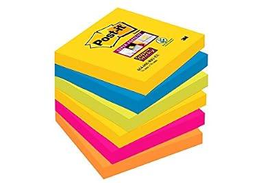 Post-it Notes Super Sticky Collection Rio - 76 x 76 mm - Lot de 6