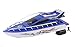 Produktbild HappySDH Mini RC ferngesteuertes Speedboot Ferngesteuertes Boot, Electric Racing Boot,das perfekte Spielzeugboot für Schwimmbäder und Seen Spielzeugschiff für Erwachsene & Kinder Geschenk (Blau)
