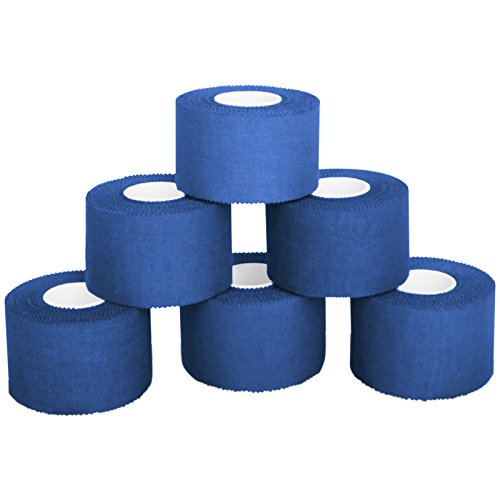ALPIDEX 6 x cinta adhesiva deportiva 3,8 cm x 10 m, Color:azul