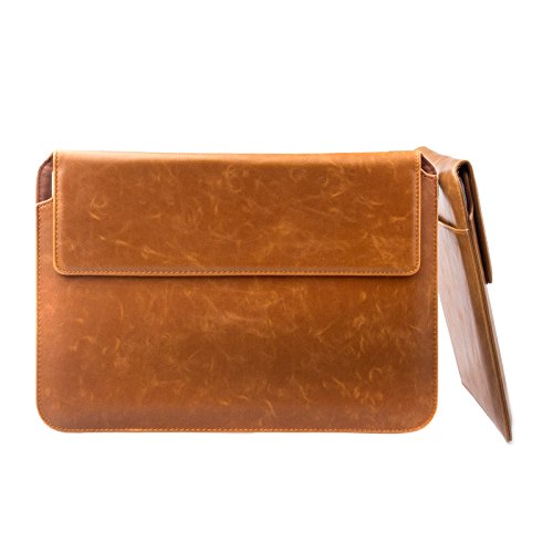 MacBook Pro 15“ Tasche | passend für 14.0 bis 15.6 Zoll Laptops | Buffalo Optik braun | iCues Piquante Etui | weitere Leder-Imitat – und Farbvarianten verfügbar | universelle Schutz-Hülle mit Geschenk-Box - 6