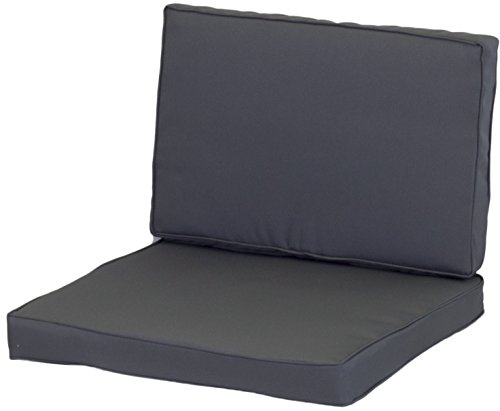 beo Loungekissen Ersatz für Monaco Set Gruppen Austauschkissen wasserabweisend Set mit 8 Kissen, 5 cm dick, anthrazit / schwarz - 2
