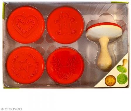 Stamp Cookie Stamp Buscuit Cookies Stamp with Christmas Motives, 5 Piece