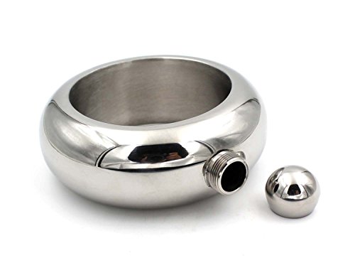 lanshulan 304 Edelstahl Armband Flachmann und Trichter Set 3,5 Oz - 2