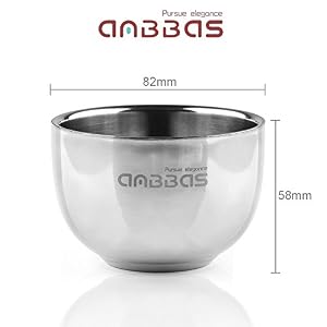 Anbbas Shaving Stand Set, Black Acrylic Shaving Stand Fit 1.2" Knot Shaving Brush and Stainless Steel Shaving Bowl Dia 3.2" for Traditional Wet Shaving Soap - Image 5