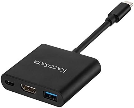 Type C to HDMI Adapter,ADMISI 3 in 1 USB-C Multiport adapter to HDMI Converter with 3.0 USB Port and Type C 3.1 Charging Port for nintendo switch Macbook,ChromeBook Pixel,Samsung S8.