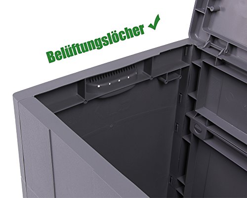 Kissenbox Auflagenbox Gartentruhe Karisma 270 Liter grau abschließbar - 8