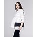Heavenly Bump Maternity 3/4 Slv Cotton Wrap Blouse - White White 12