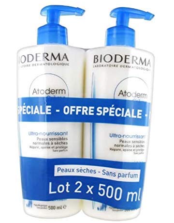 Atoderm Crème Sans Parfum lot de 2 x 500ml Bioderma