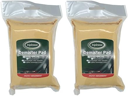 2 x Triplewax Synthetic Chamois Car Demist Pad