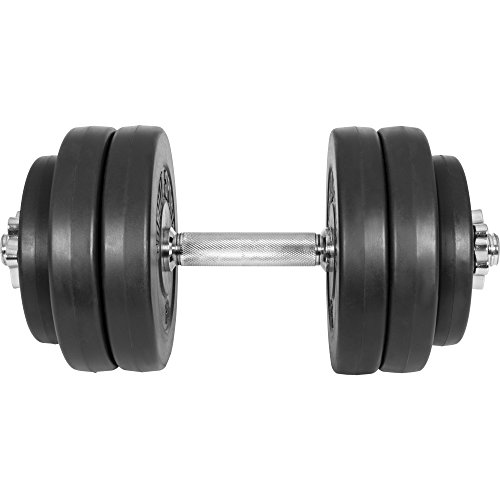 Gorilla Sports Kurzhantel-Set 30Kg (2x verchromte Hantelstange 43cm ,4×1,25 und 8×2,5Kg Hantelscheibe Kunststoff) - 4